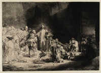 KG 03621
          <br/>
          Christus predikend (Honderdguldenprent) ( B 74 )
          <br/>
          <em>Rembrandt (1606-1669)</em>